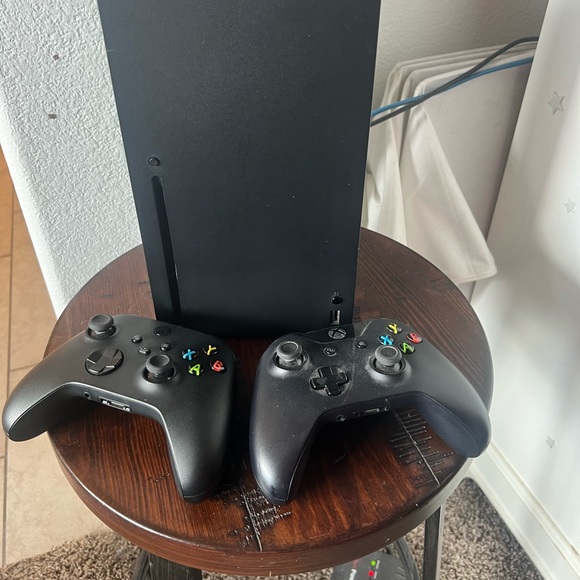 Xbox Series X with 2 Controllers and Turtle Beach Plug in Headsets - Picture 2 of 4